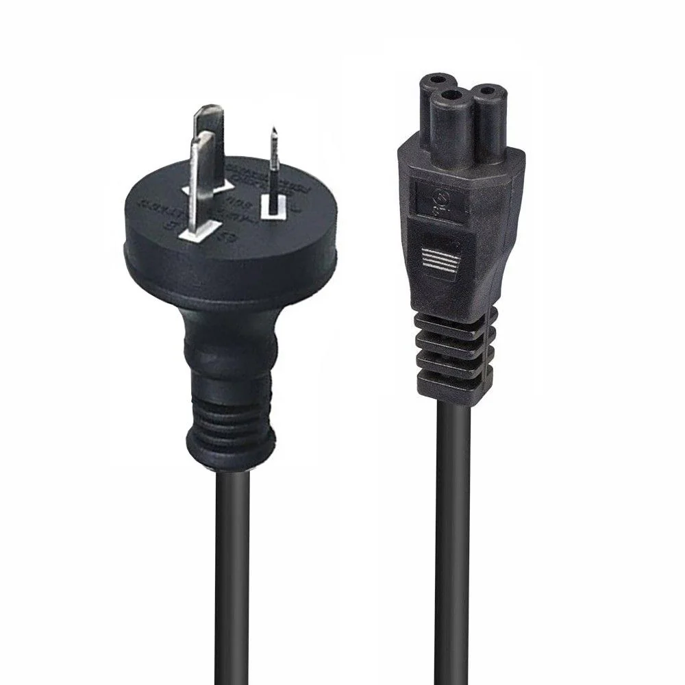 2m Power Cable 10A 3-Pin Plug To IEC C5 Socket