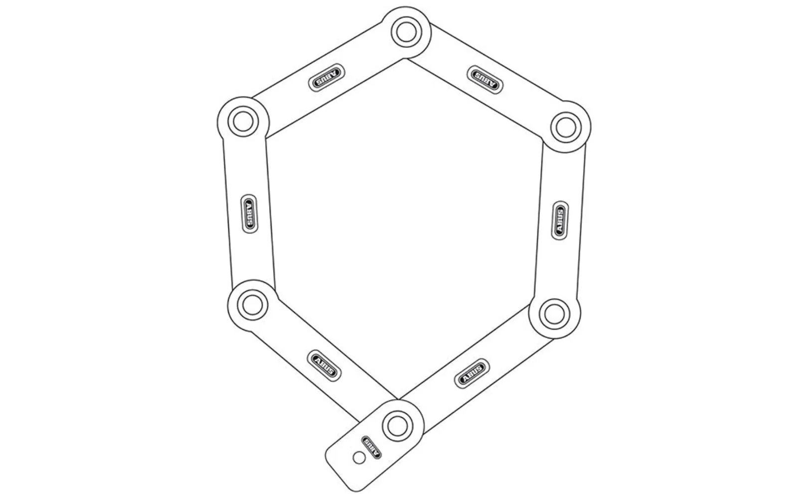 Abus Lock Bordo U - Grip 5700 - 80cm Sh Black - Image 3