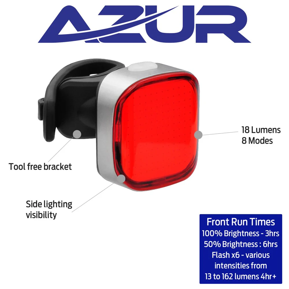 Azur Cetus Rear Light 18 Lumens - Image 2