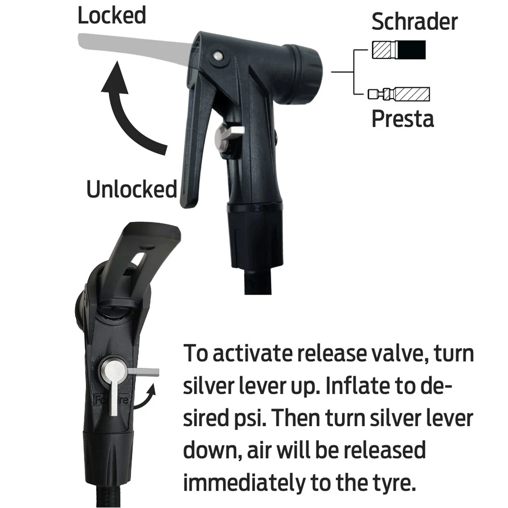 Azur TL Smart Valve Tubeless Floor Pump - Image 7