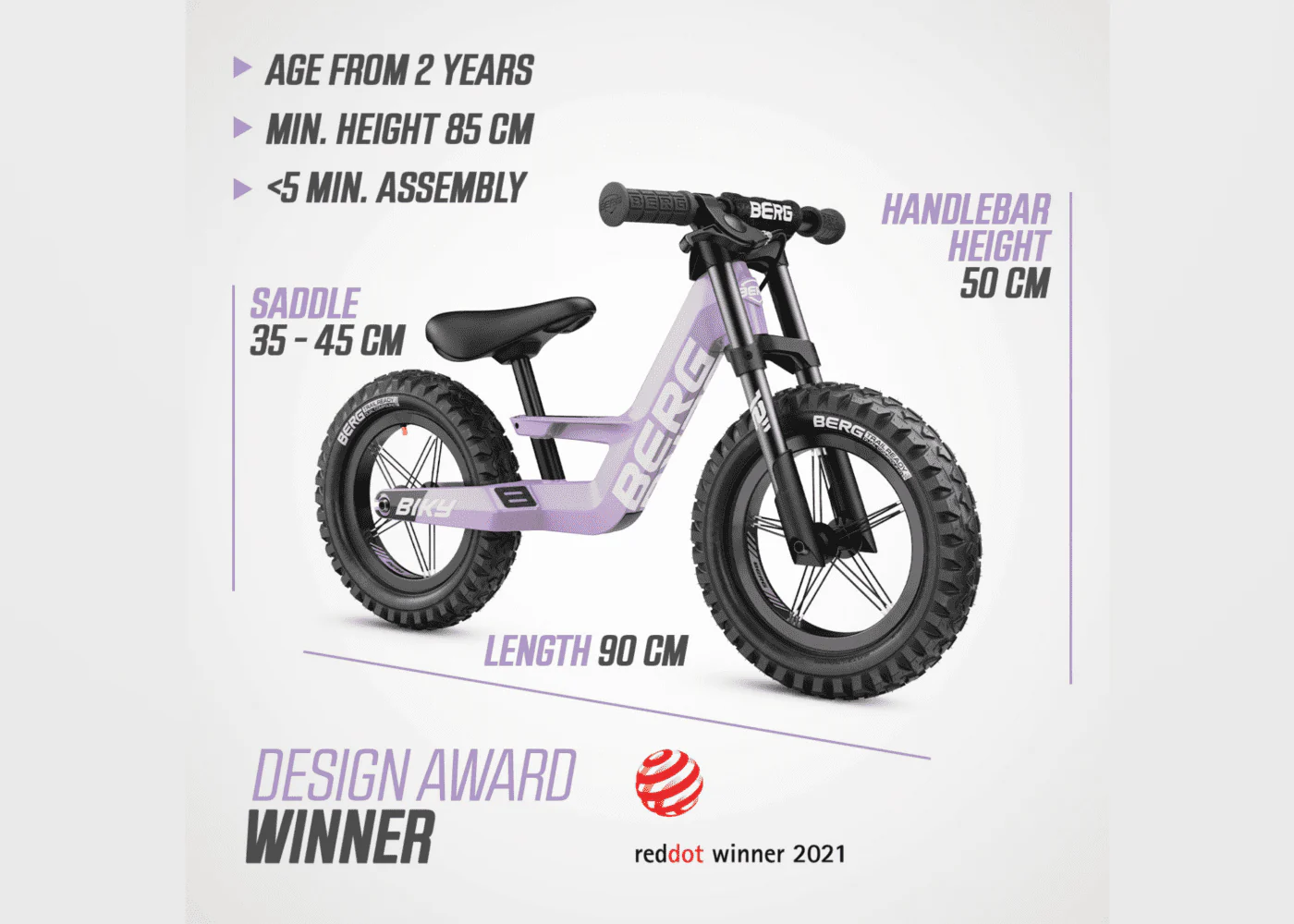 Berg Biky Cross w-Handbrake - Balance Bike - Image 6