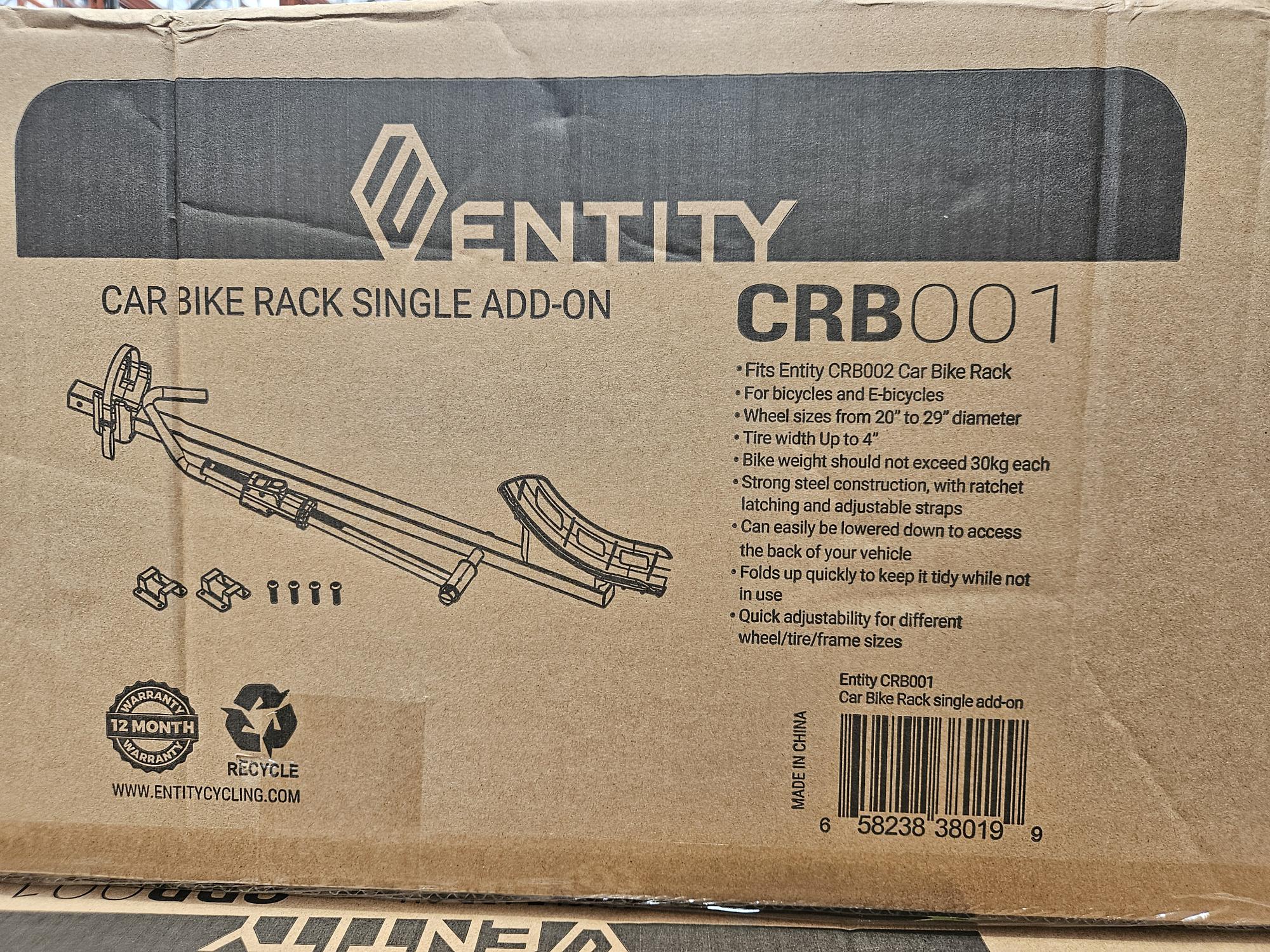 Entity CRB001 Car Bike Rack Single Add-On - Image 2