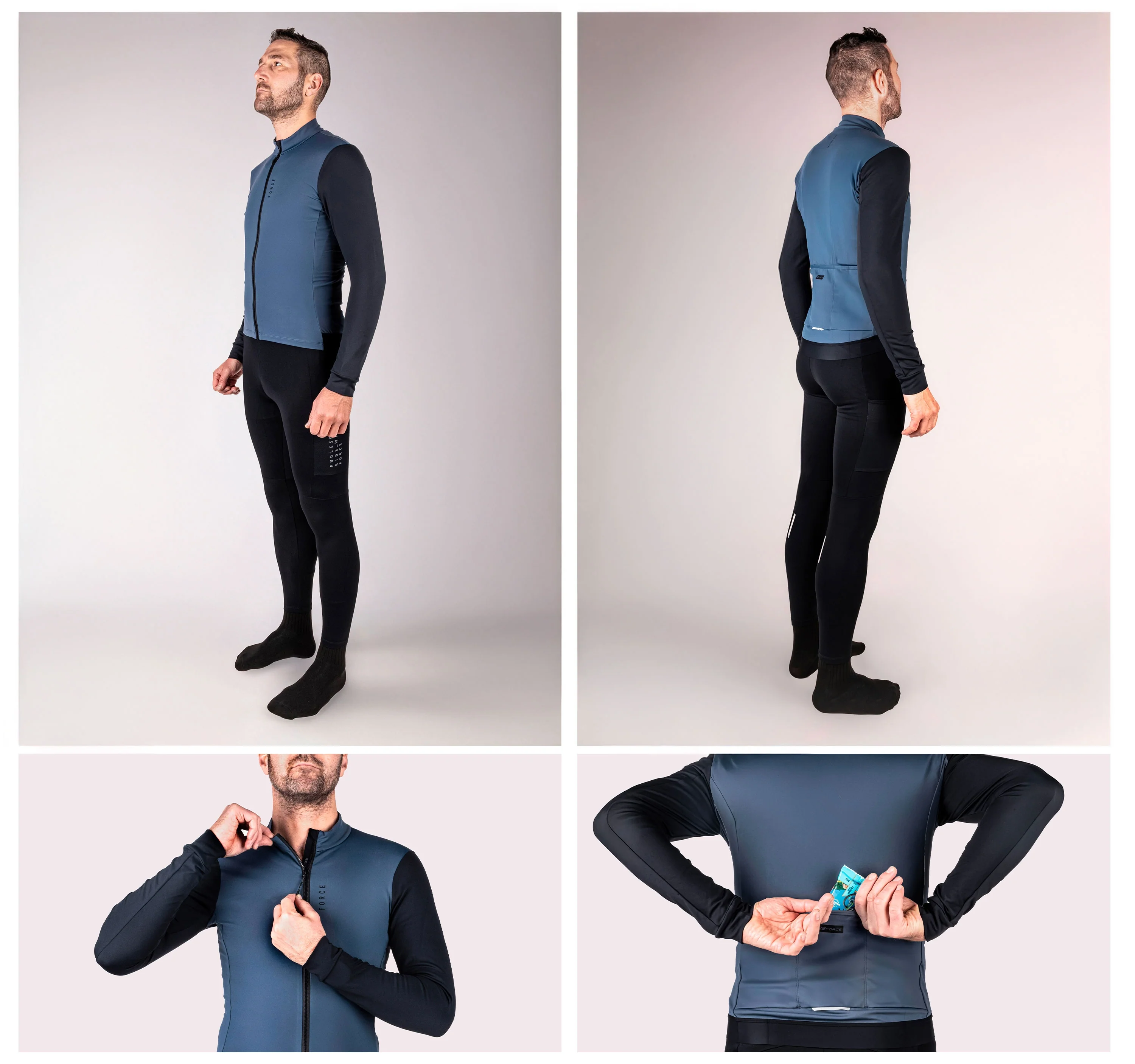 Force Endless Winter Cycling Jersey - Image 3