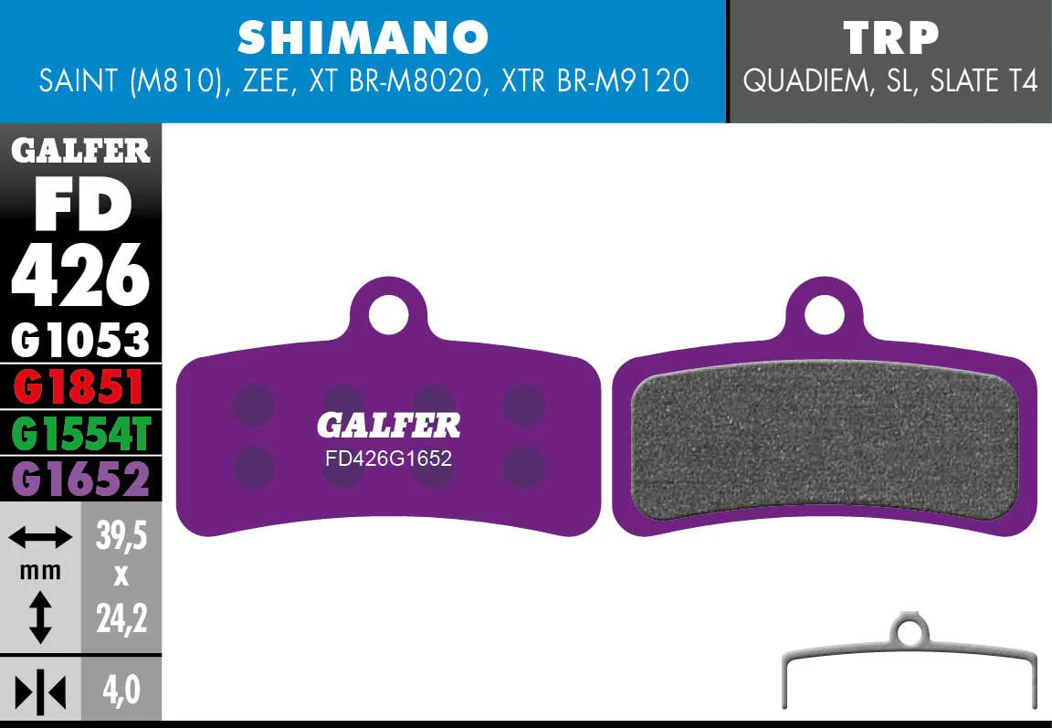 Galfer FD426 Brake Pads Shimano XTR(9120) Saint Zee - Image 2