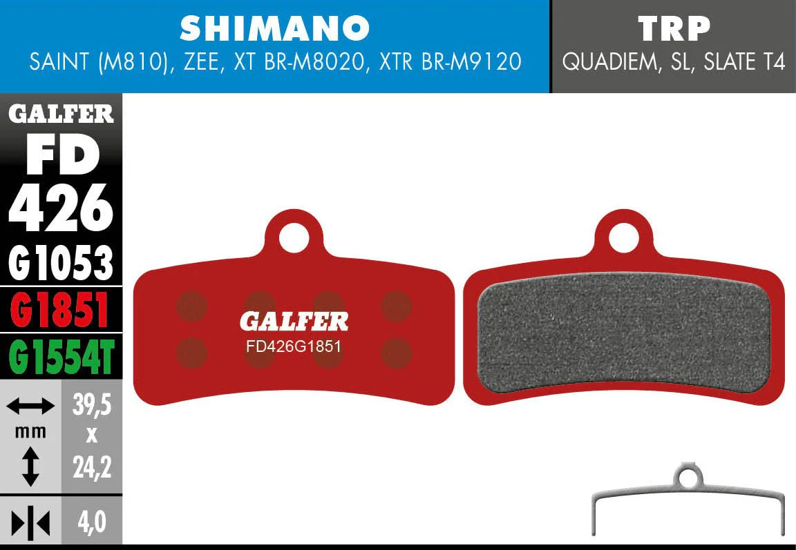 Galfer FD426 Brake Pads Shimano XTR(9120) Saint Zee - Image 3
