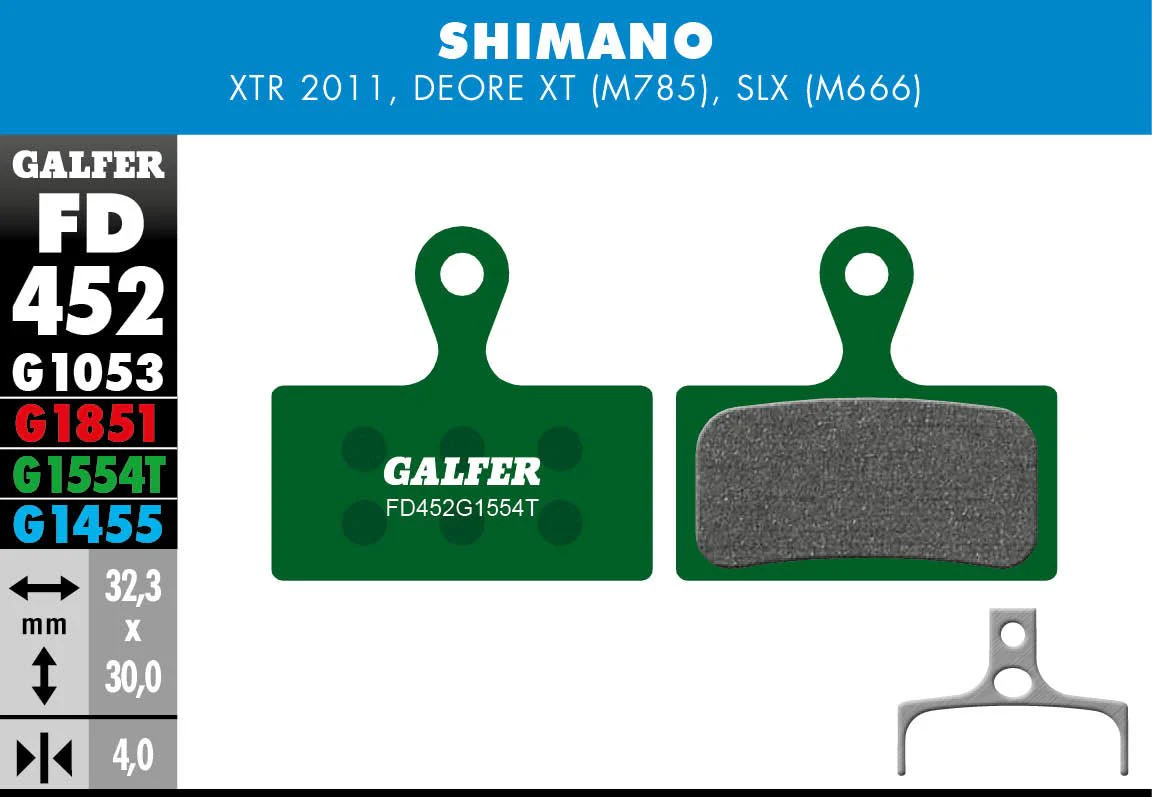 Galfer FD452 Brake Pads Shimano XTR SLX Deore XT (M785) SLX - Image 4