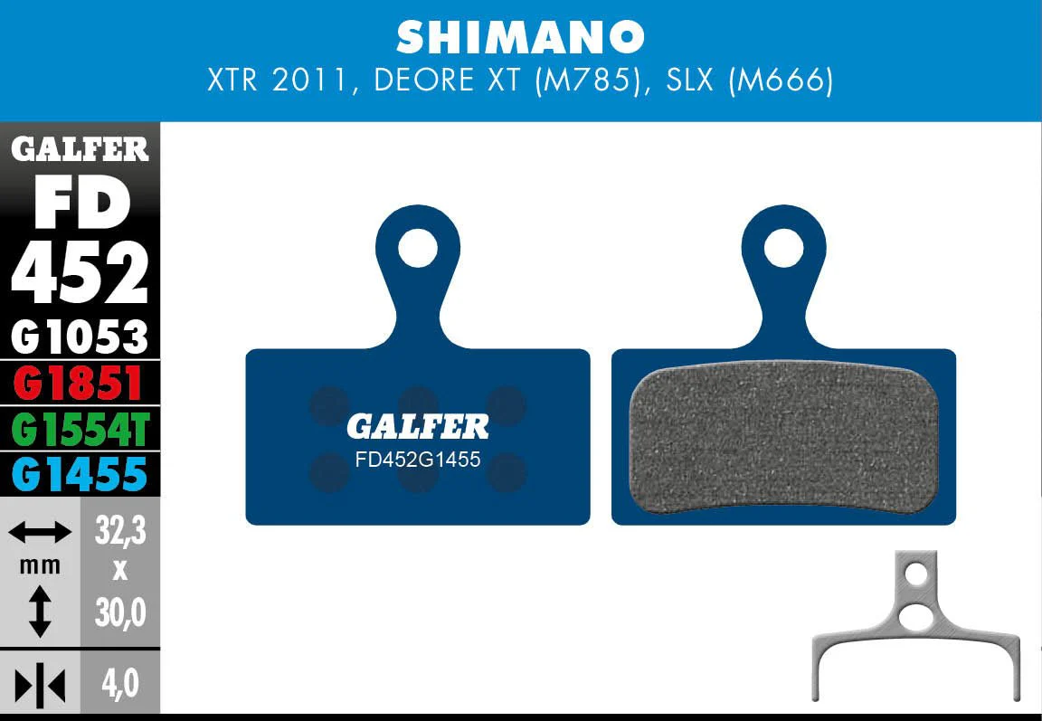 Galfer FD452 Brake Pads Shimano XTR SLX Deore XT (M785) SLX - Image 5