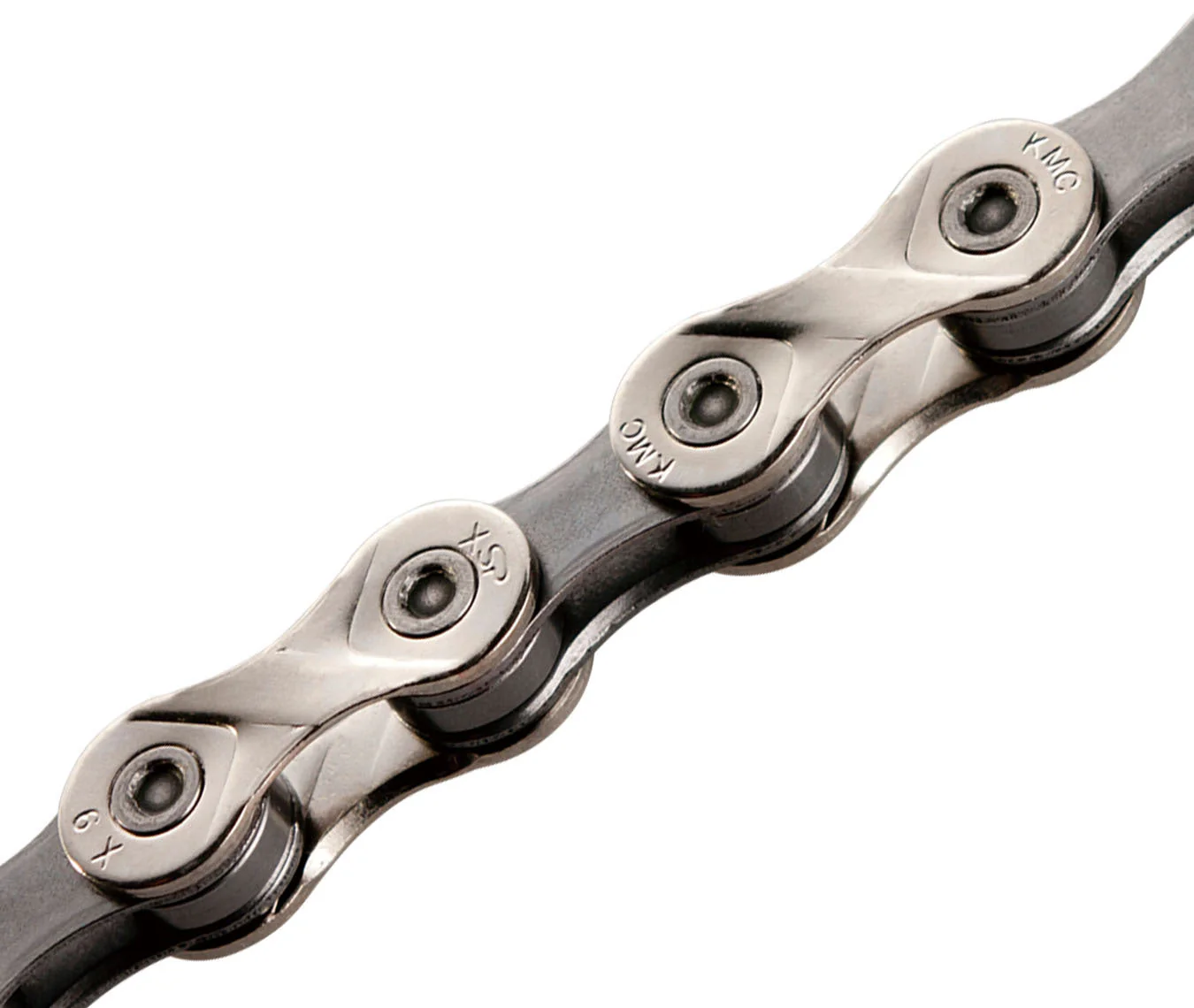KMC X9 - 9 Speed MTB - Road Chain Silver 116L - Image 2