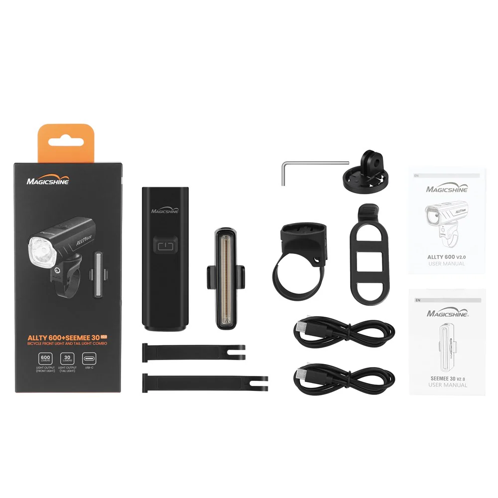 MAGICSHINE Light Set - Allty 600V2 & SeeMee 30V2 Combo - USB-C - IPX6 - Image 4