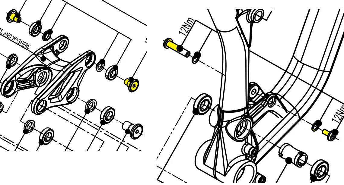 Marin Shock Bolt Kit E - Trunnion - Image 3