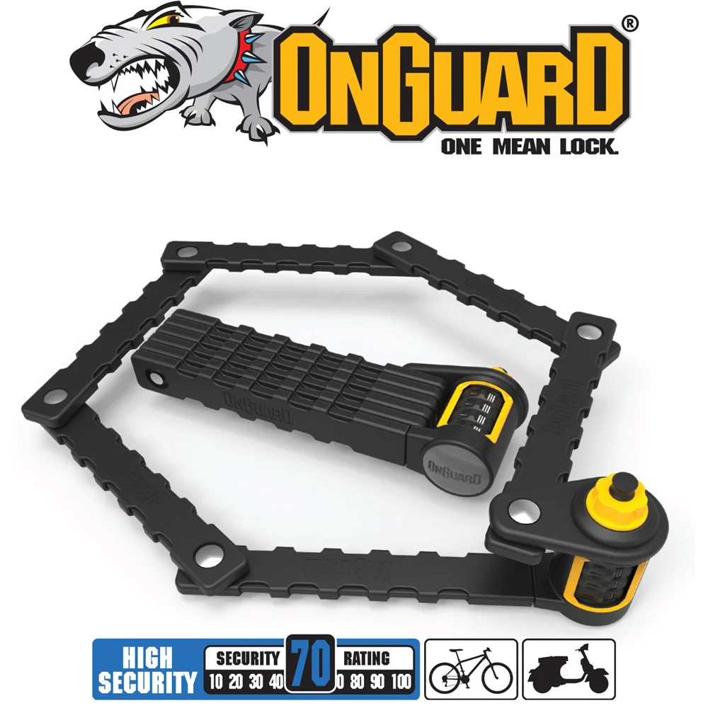 OnGuard Link Plate Folding Lock K9 Combo