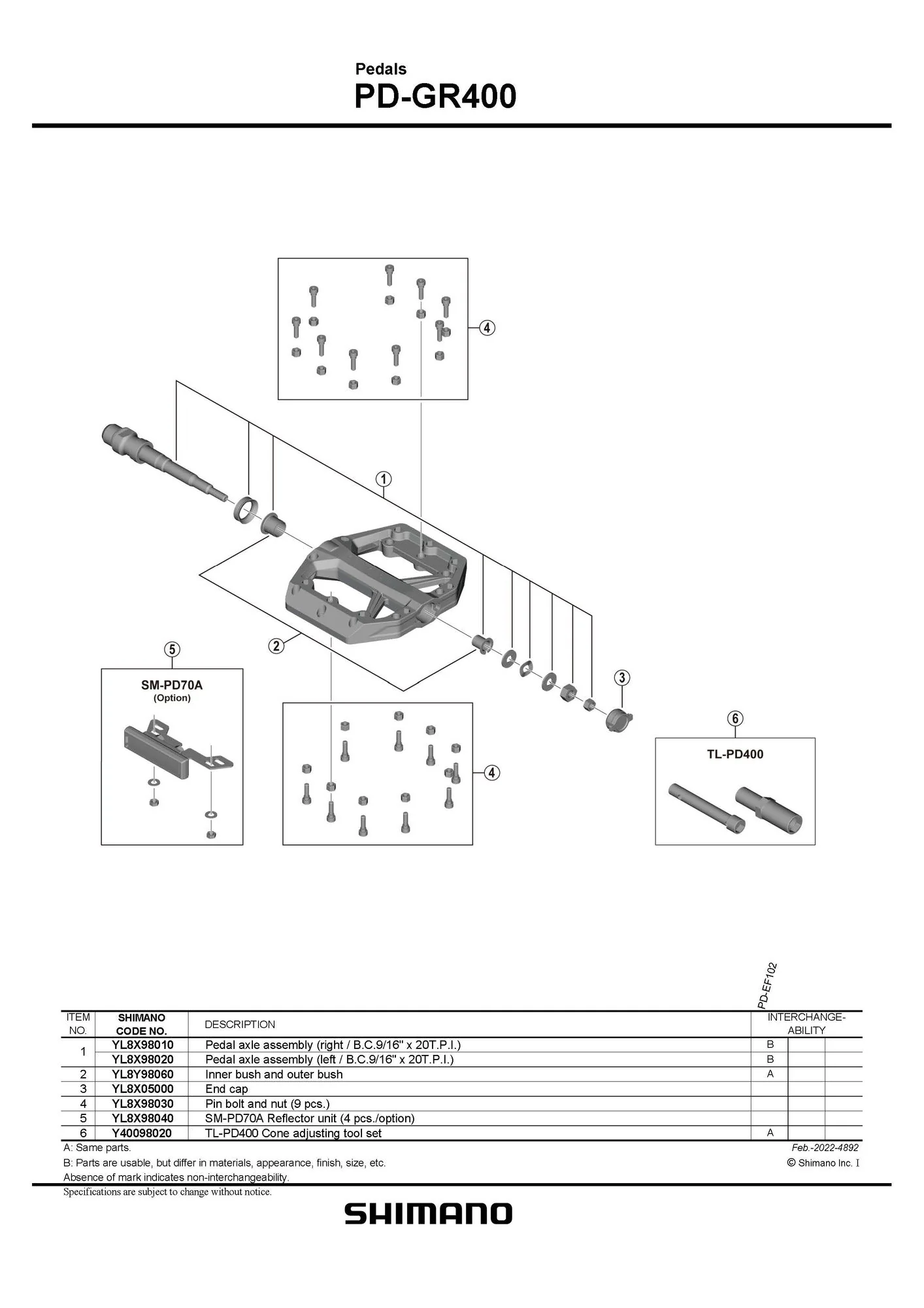 Shimano PD-GR400 Flat Platform Pedals - Image 3