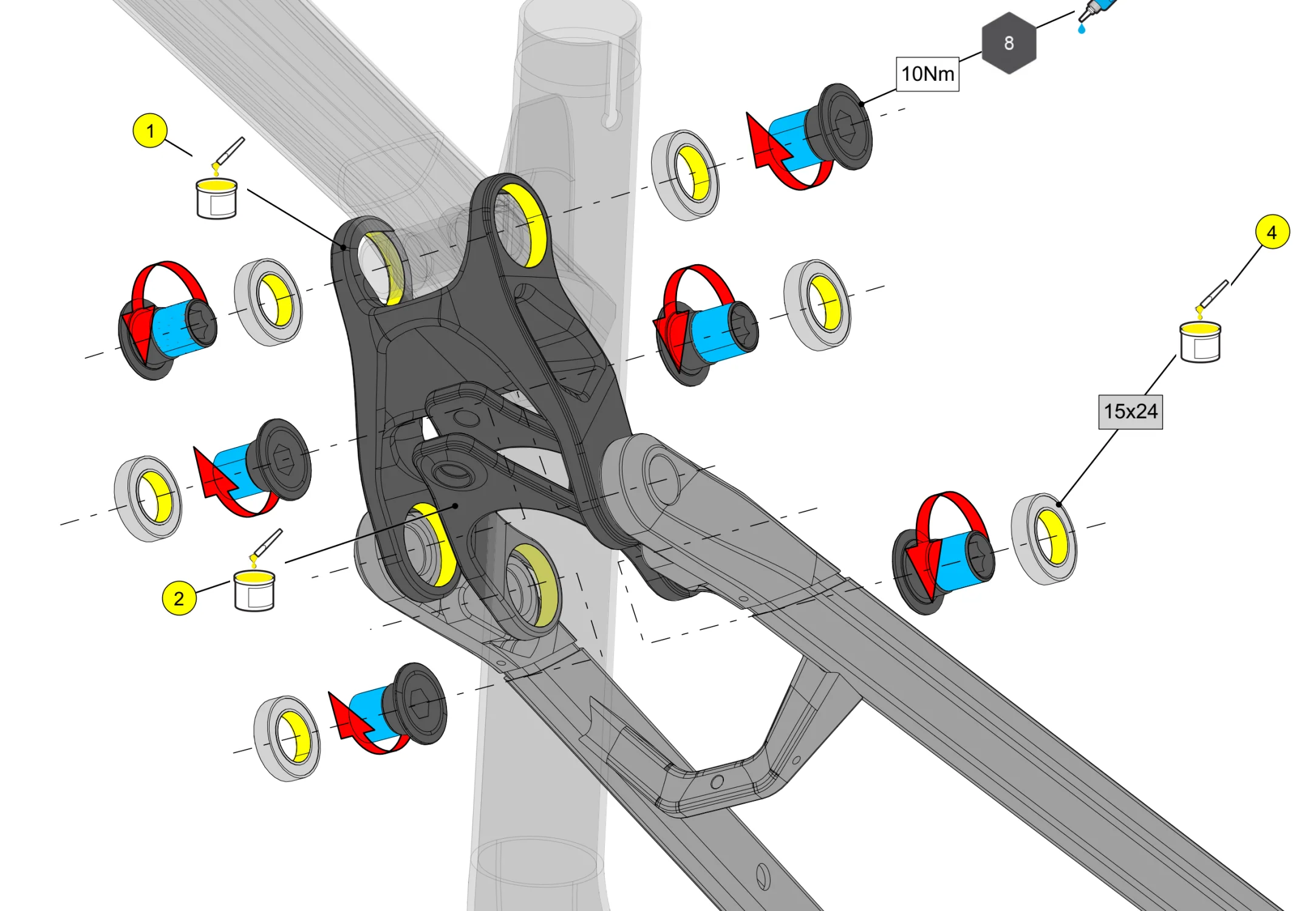 Superior Frame Pivot Set MY23-SUE03 - Image 2